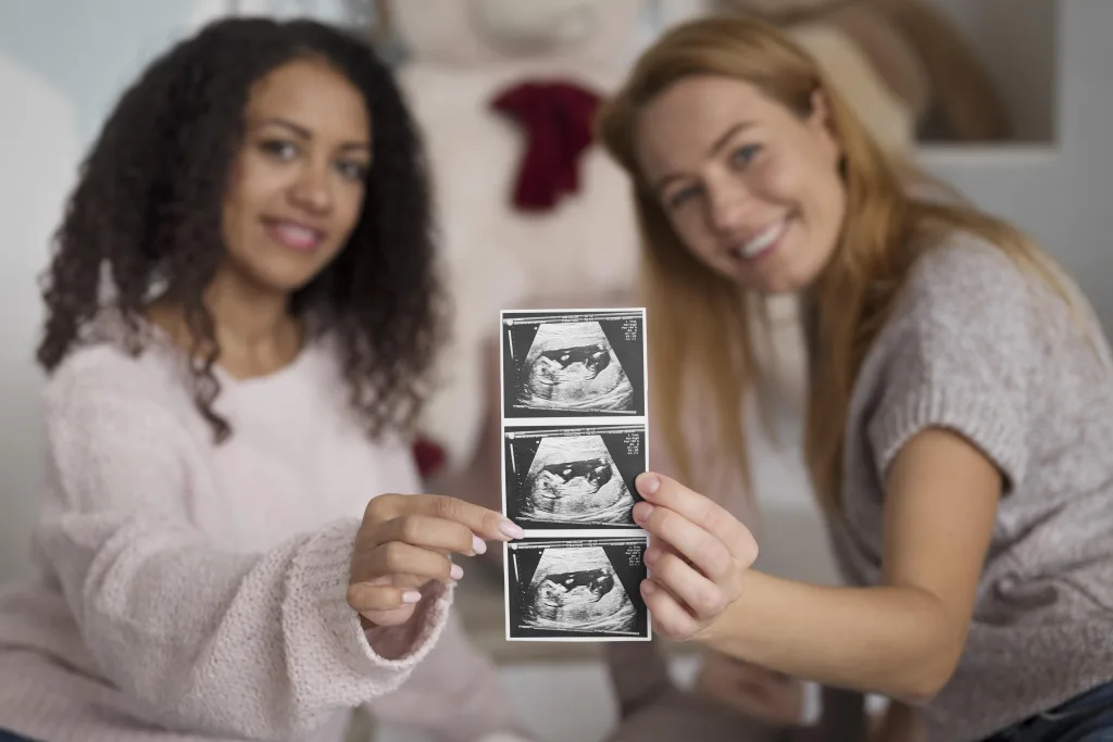 family-two-mums-having-baby-min embarazo despues de un aborto